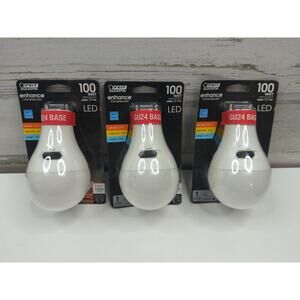 Feit Electric 100-Watt Equivalent A21 Dimmable GU24 Base CEC Light Bulb - 3 Pack